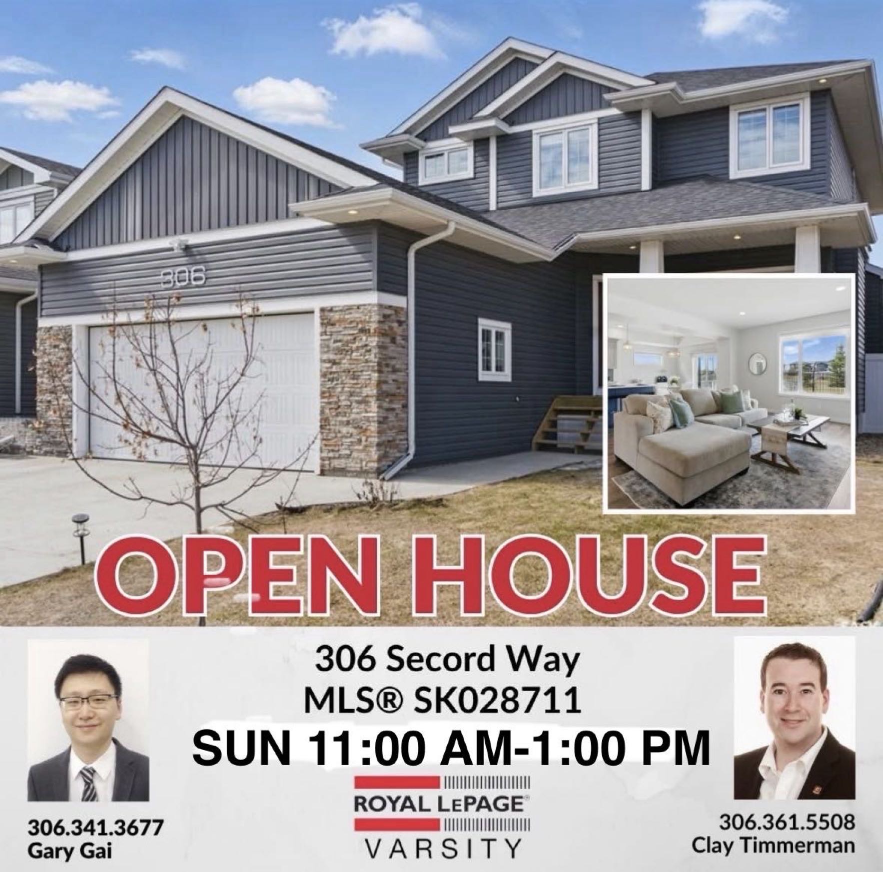 Public Open House公众开放看房 306 Secord Way 4月19日 周日11:00AM-1:00PM Gary Gai或者同事Dominic Parent会在此迎接🙏 ————— Brighton小区背靠公园绿地3房3卫独立屋出售。Montana Home