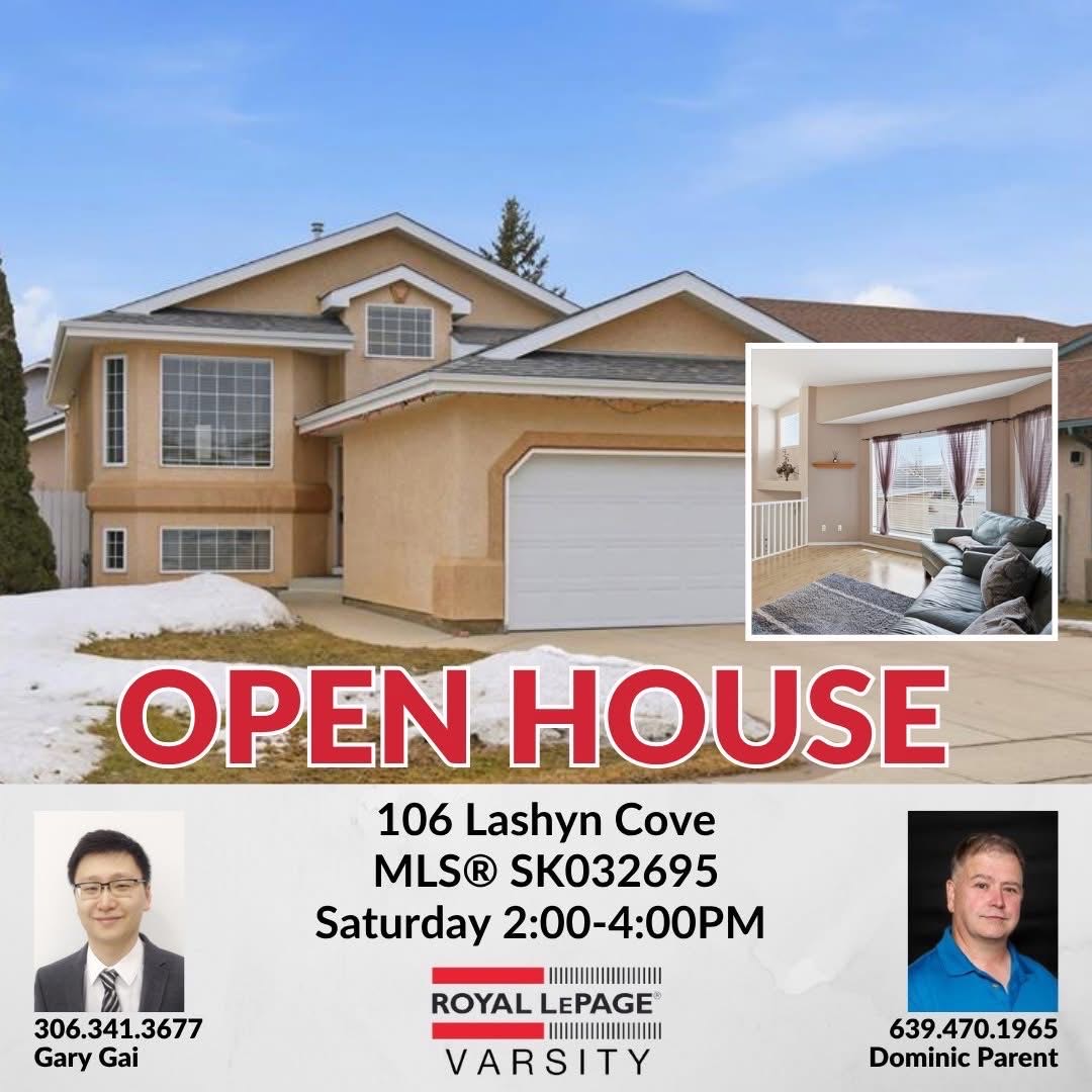 Public Open House公众开放看房 106 Lashyn Cove 4月18日 周六2:00-4:00PM Gary Gai或者同事Dominic Parent会在此迎接🙏 ————— Arbor Creek 5房3卫错层Bi-level独立屋出售！🏡 106 L