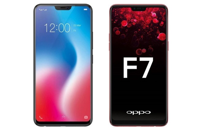 Vivo V9 vs OPPO F7 comparison