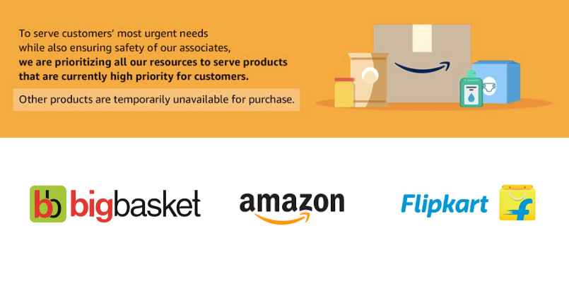 Amazon Flipkart BigBasket - Feature Image