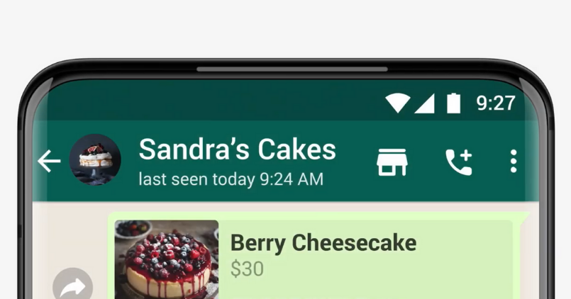 WhatsApp Shopping button