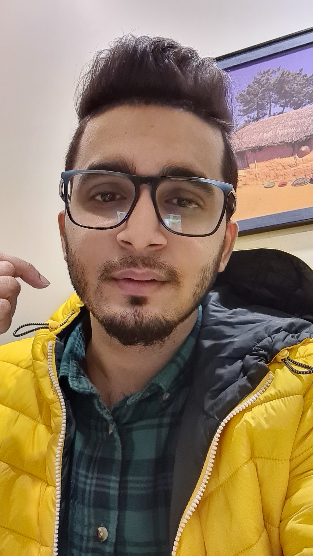 Indoor selfie