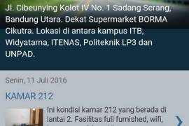 Kost Bandung Paviliun Cemara Cibeunying Kolot