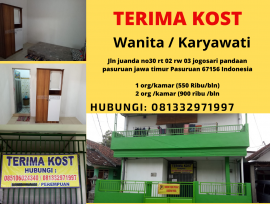  Kost  putri & karyawati dekat kawasan industri dipandaan 