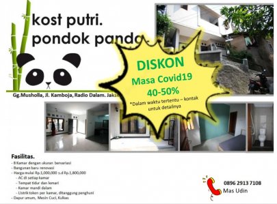 KOST DISEWAKAN: Kost Putri Radio Dalam Kamboja ## Diskon Masa Cov19 40-50% ##  Info lengkap: https:/