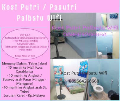 Kos Putri Pasutri Wifi Palbatu Menteng Dalam Tebet Jaksel