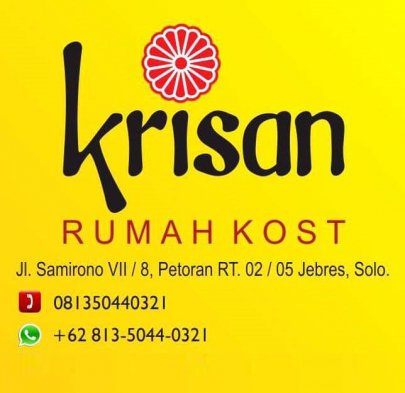 KRISAN RUMAH KOST, kost eksklusif di pusat kota Solo