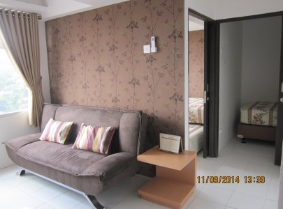 Sewa unit Apartemen JARRDIN  dengan 2 kamar tidur di Jl. Cihampelas - Bandung utk kost mahasiswa ITB