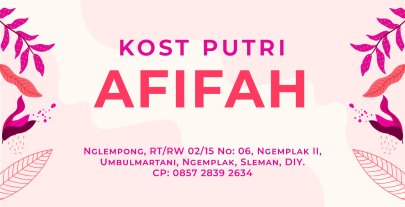 Kost Putri Afifah  (Dekat UII Terpadu Jln Kaliurang) 