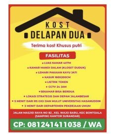 Kost putri DelapanDua