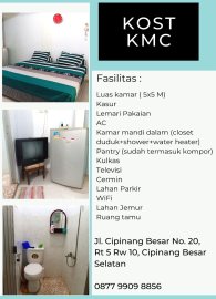 Kost KMC, rasa hotel harga terjangkau