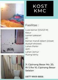 Kost KMC, rasa hotel harga terjangkau