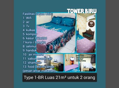 sewa apartemen modernland tangerang transit 1BR dimulai harga 120k (weekdays)