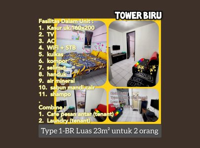 sewa apartemen modernland tangerang transit 1BR dimulai harga 120k (weekdays)