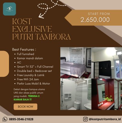 KOST EXCLUSIVE PUTRI AREA UNS