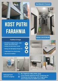 Kost Putri Farahnia dekat UNDIP dgn 2 Menit