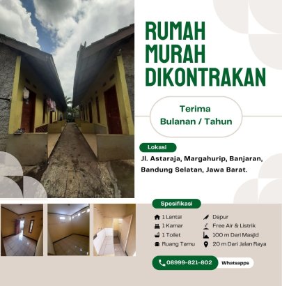 Rumah murah dikontrakan wilayah banjaran bandung selatan