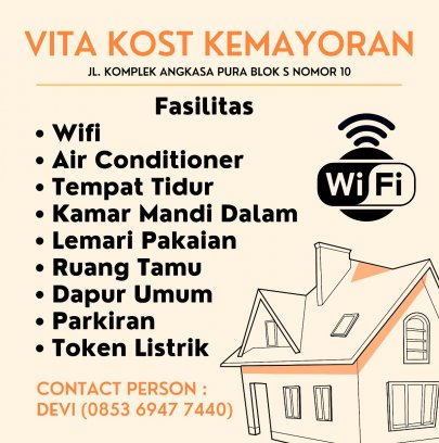 VITA KOST HARGA MURAH KAMAR LUAS WILAYAH STRATEGIS FASILITAS LENGKAP