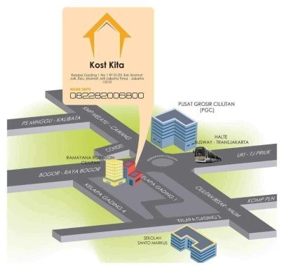 Kost Kita Cililitan - Depan PGC - Kost Campur, Wifi 200 Mbps & Free Listrik