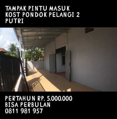 kost pondok pelangi 2 dekat uin itera lampung