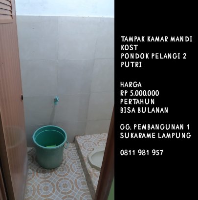 kost pondok pelangi 2 dekat uin itera lampung