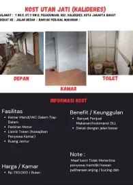 kamar kost utan jati, jakarta barat