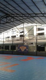 Huge sport hall on backside.