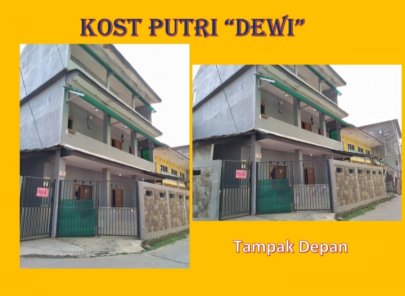 KOST PUTRI DEWI dekat gerbang Poltekkes III Jatiwarna Bekasi