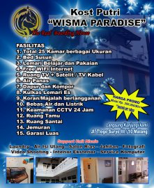 Kost Putri (Tahunan) Paradise Malang