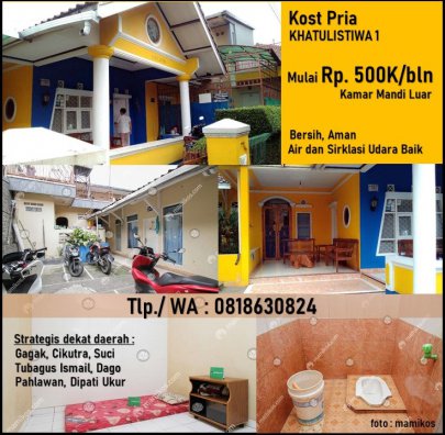 Kost daerah Cikutra Barat, Gagak,, Dago, Pahlawan