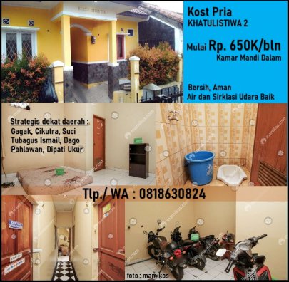 Kost daerah Cikutra Barat, Gagak,, Dago, Pahlawan