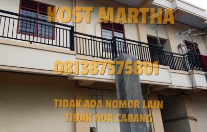 KOST MARTHA BENDUNGAN JAGO KEMAYORAN JL.RAYA BESAR LUAS NYAMAN BERSIH TERJANGKAU 081387575801 MARTHA