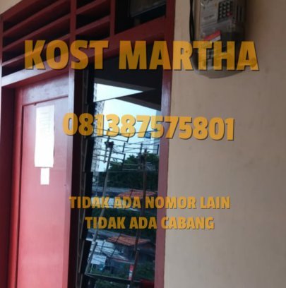 KOST MARTHA BENDUNGAN JAGO KEMAYORAN JL.RAYA BESAR LUAS NYAMAN BERSIH TERJANGKAU 081387575801 MARTHA