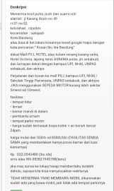 Kost dekat kolam renang karangsetra / jln.Setiabudi bandung