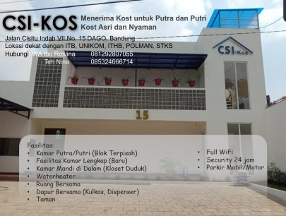 CSI-Kos Eksklusif Dago Bandung dekat ITB