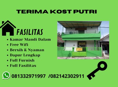 Kost Putri Eksklusif Nyaman di Pusat Kota Pandaan