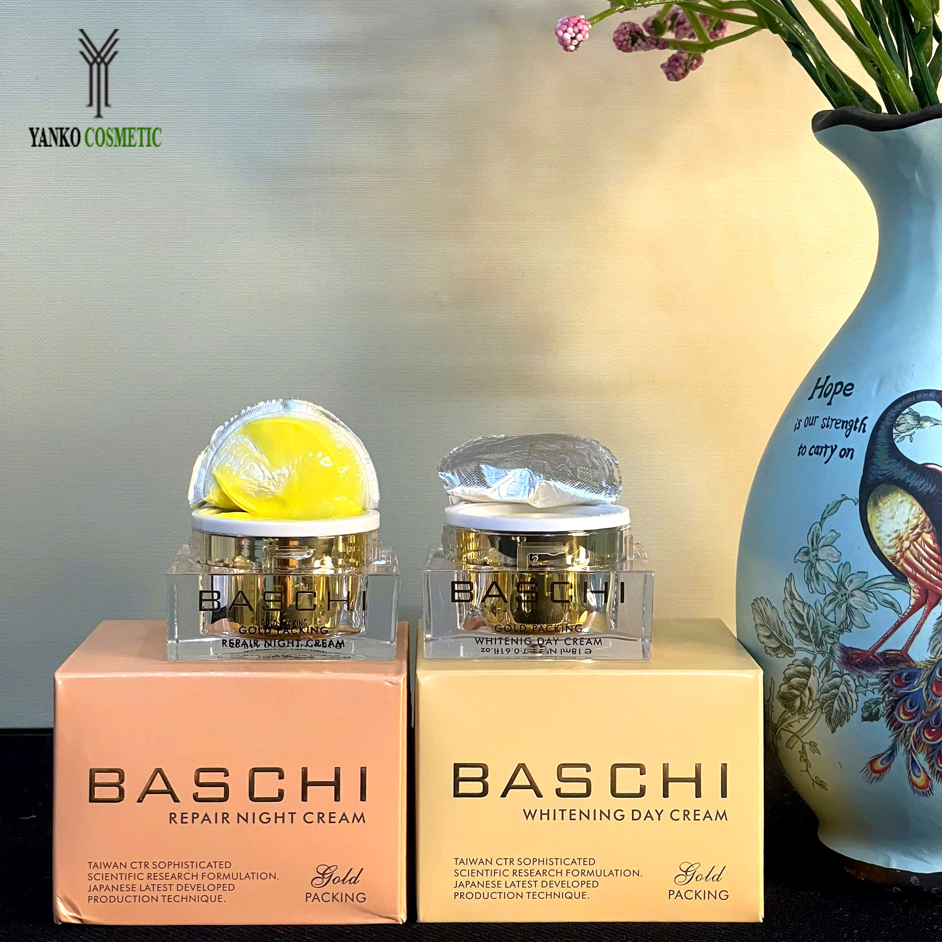 Kem trị nám trắng da ban đêm Baschi gold packing 18ml - Ảnh 7