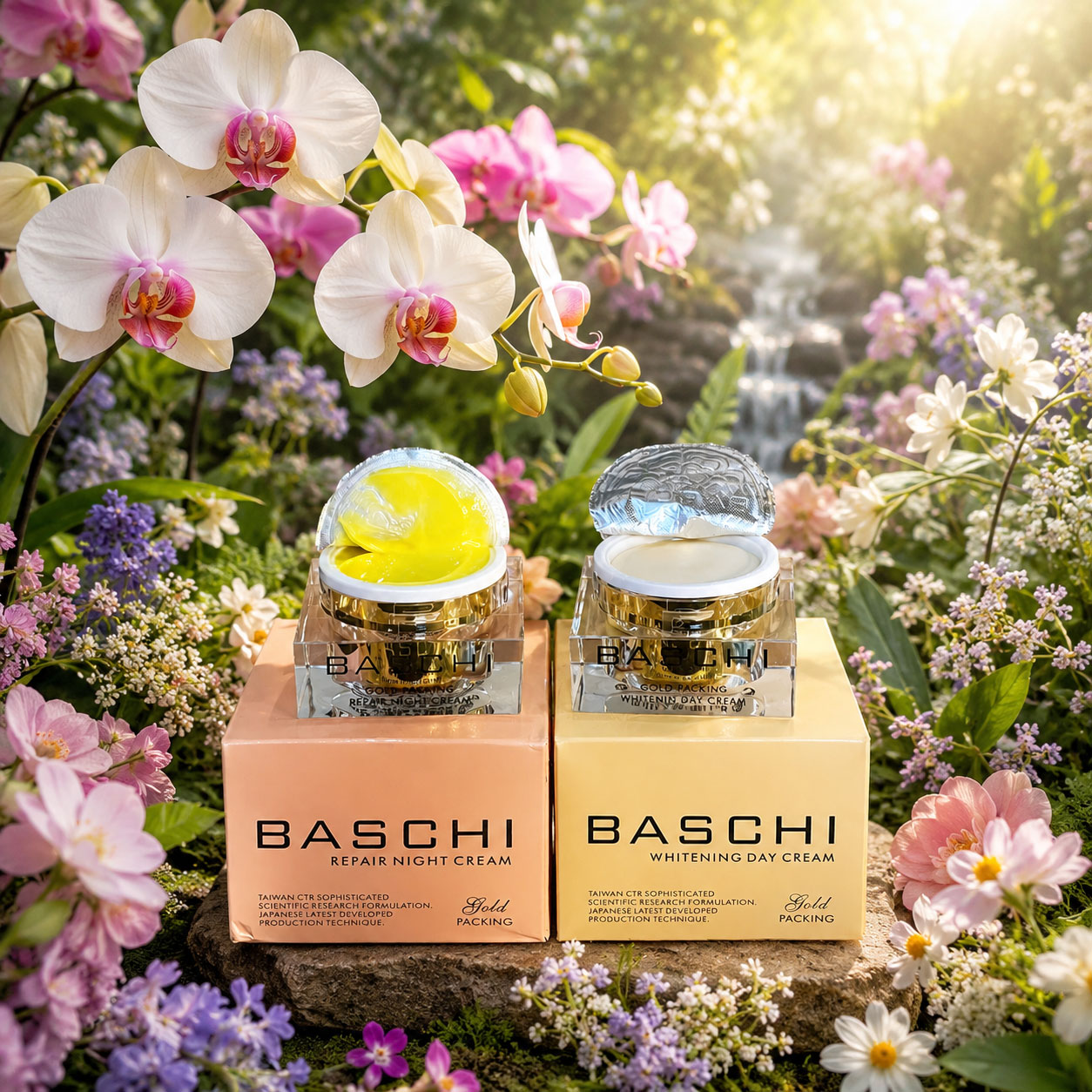Kem trị nám trắng da ban đêm Baschi gold packing 18ml - Ảnh 5