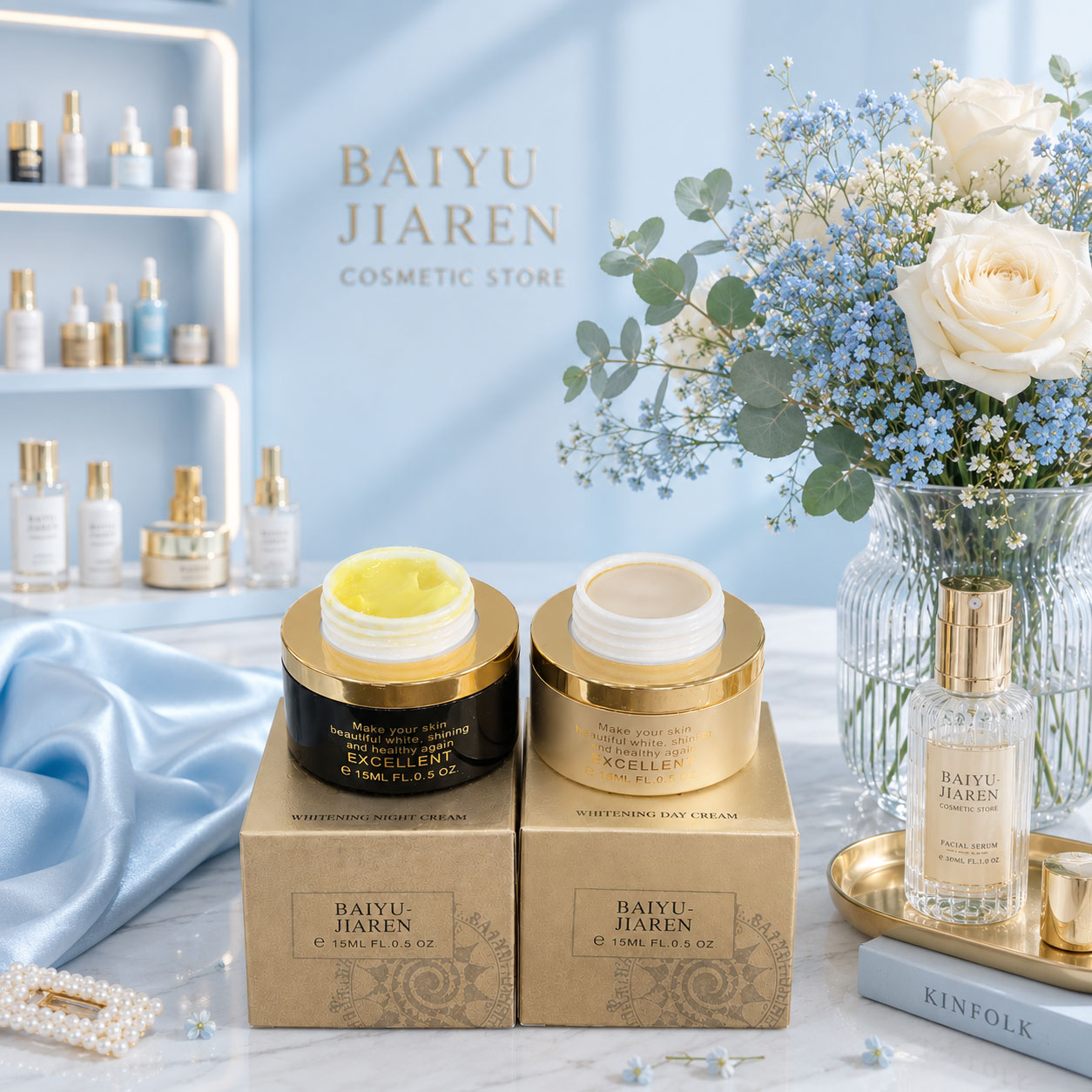 Kem trị nám dưỡng trắng da ban ngày Baiyu-Jiaren - Ảnh 3