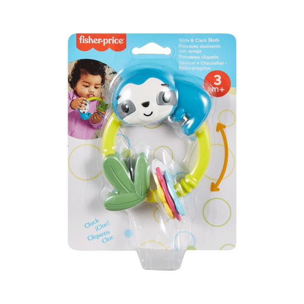 Fisher-Price® Slide and Clack Sloth Teether