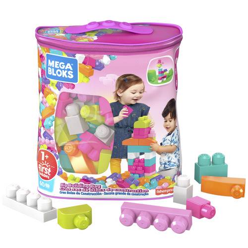 MEGA Bloks Big Building Bag Pink (60 Pieces)