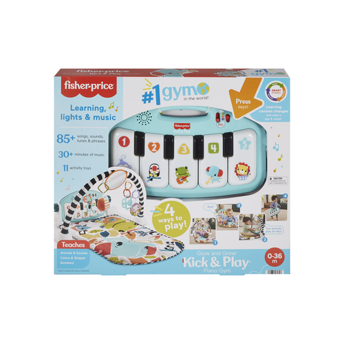 Fisher-Price Glow And Grow Kick & Play Piano Baby Gym