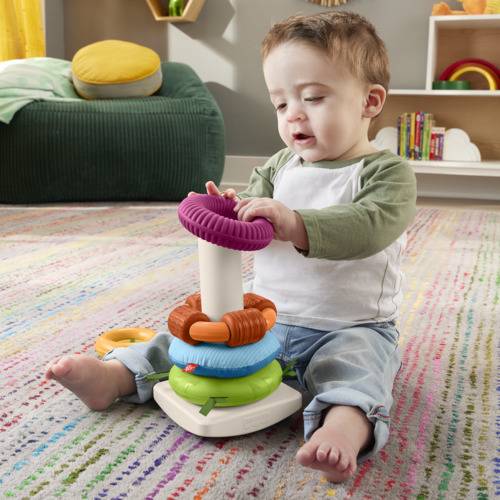 Fisher-Price Sensory Rock-A-Stack Roly-Poly Stacking Toy