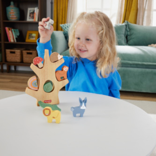 Fisher-Price Wooden Balance Tree Stacking Balance Toy