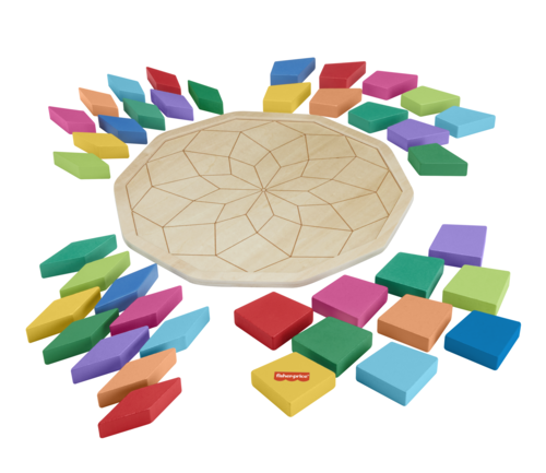 Fisher-Price Wooden Mandala Geometric Puzzle