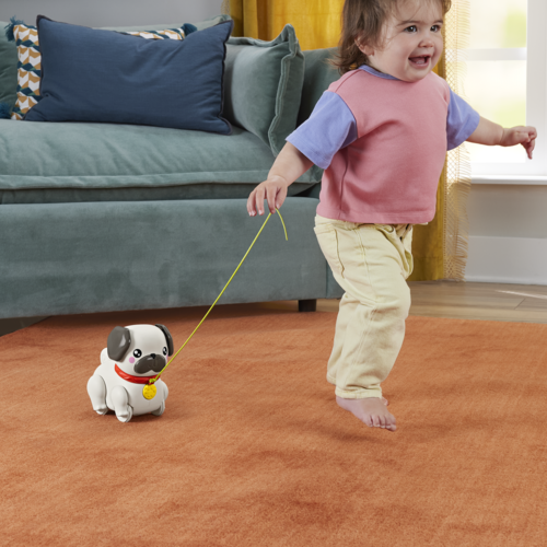 Fisher-Price Pets Walk-The-Pup Pug Baby & Toddler Pull Toy