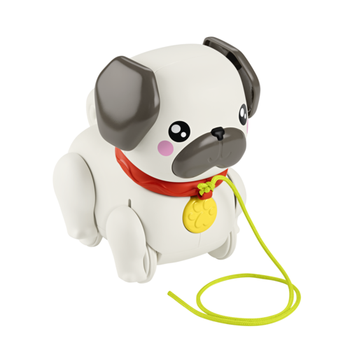 Fisher-Price Pets Walk-The-Pup Pug Baby & Toddler Pull Toy