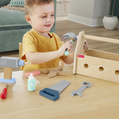 Fisher-Price Wooden Tool Box Set - Mainan Edukasi Anak