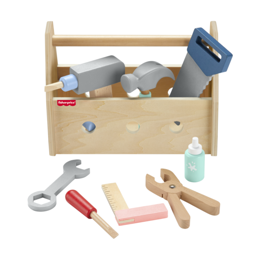 Fisher-Price Wooden Tool Box Set - Mainan Edukasi Anak