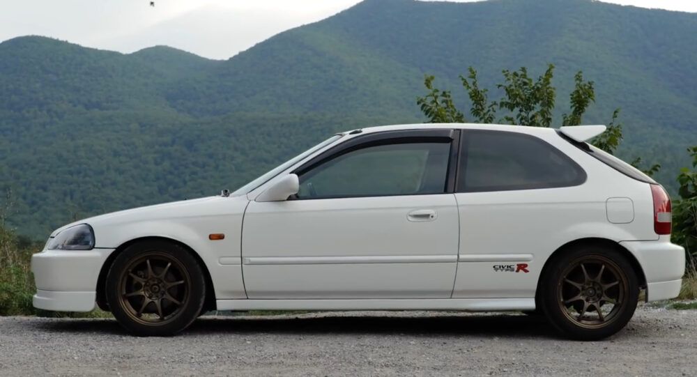 white civic type r from japan